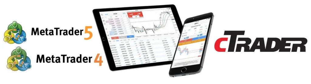 پشتیبانی کامل اپلیکیشن لایت فایننس از پلتفرم های معاملاتی متاتریدر 4، متاتریدر 5، cTrader