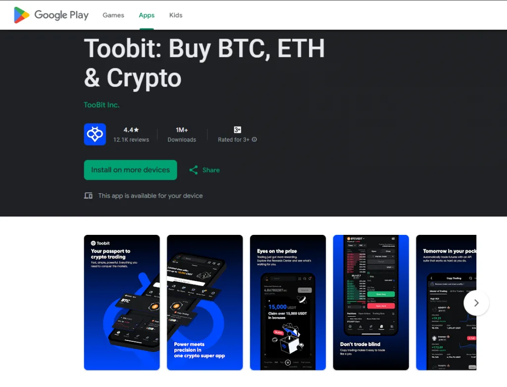 Download toobit for Android